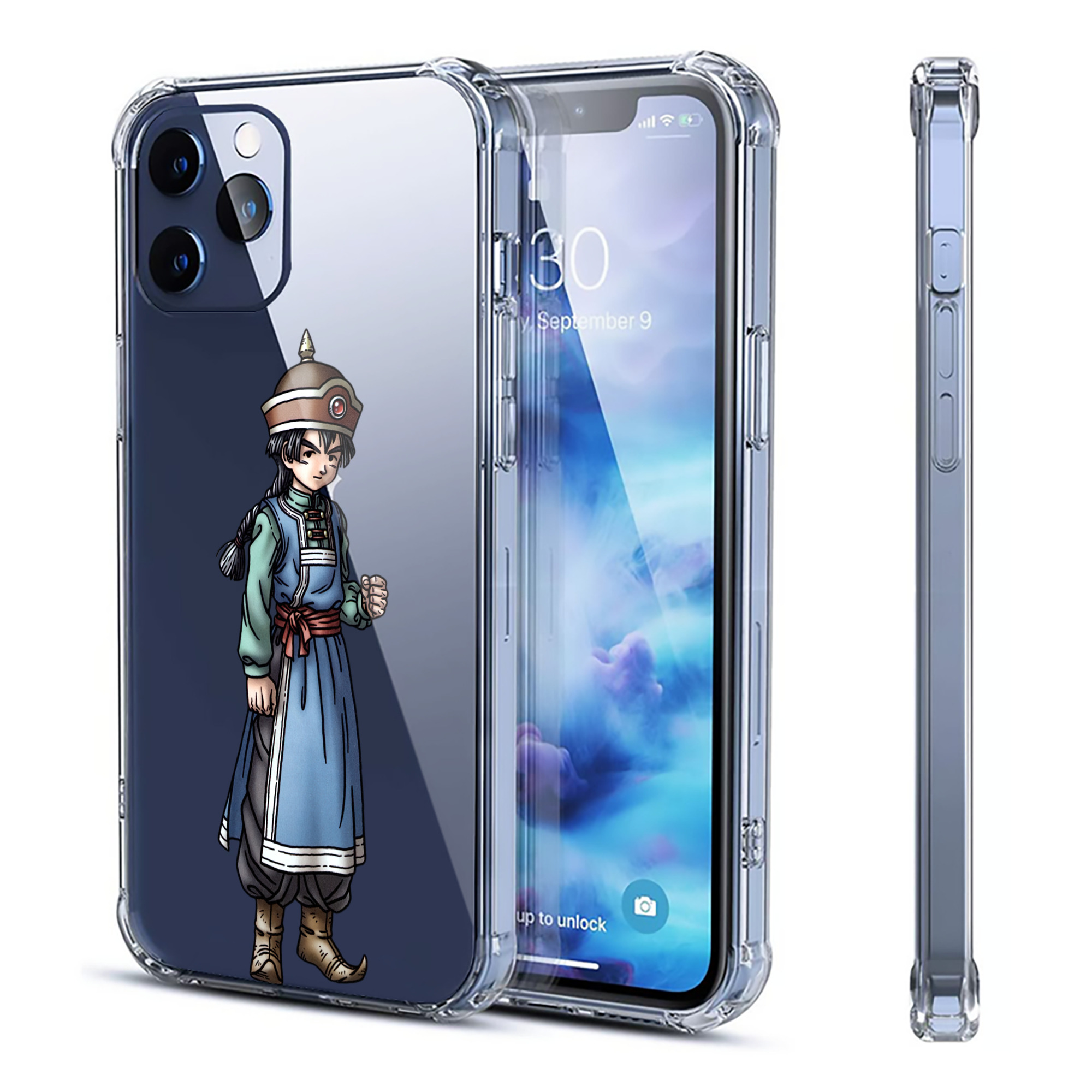 （画像用） ドラゴンクエスト Doragon Kuesuto Dragon Quest 【iPhone 12シリーズ対応】透明スマホケース（クリアソフトケース）